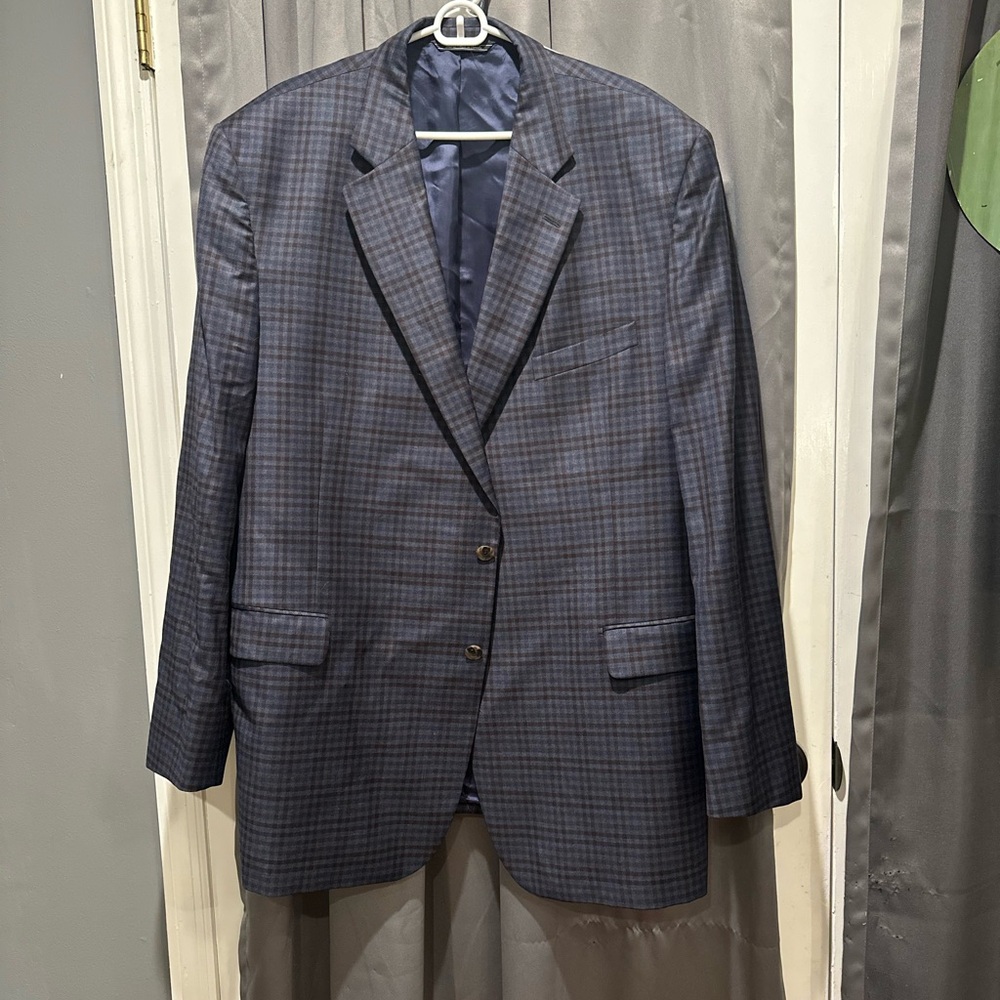 Blue Sport Coat with Classic Notch Lapel